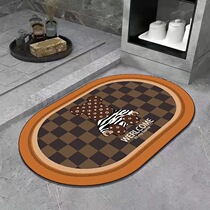 Silicone Clay Ground Mat Bathroom Toilet Footbed Anti Slip Powerful Water Suction Speed Dry Kitchen Toilet in Menmouth Cartoon Soft