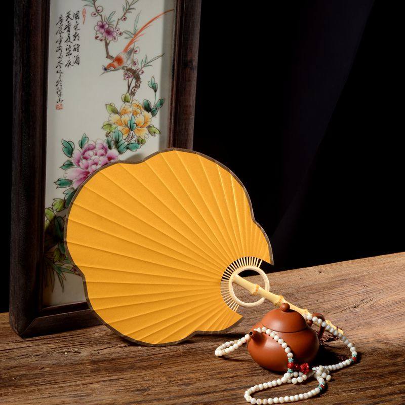 Hand paper double - sided blank fan Chinese wind court fan tea ceremony accessories