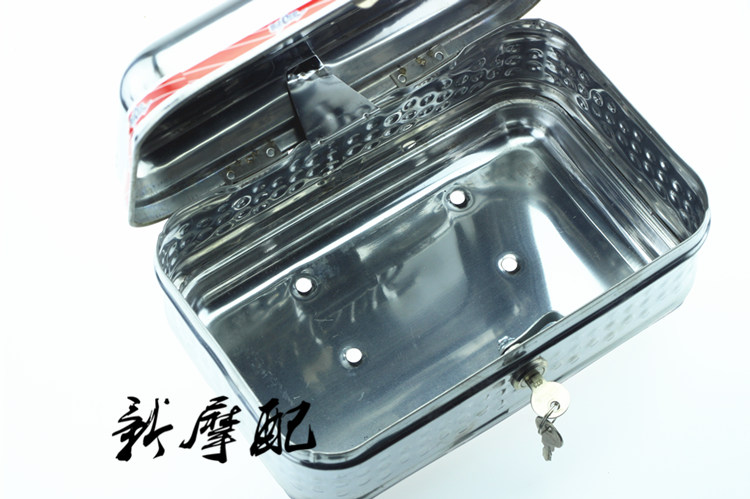 Xe điện xe máy xe máy xe đạp hộp lưu trữ mini thép không gỉ đuôi hộp thân cây phía sau thân cây thùng đồ xe máy