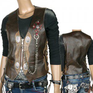South Korea Made a Week to Bull Leather Khale Indian Lady Waistcoat waistcoat bikegear