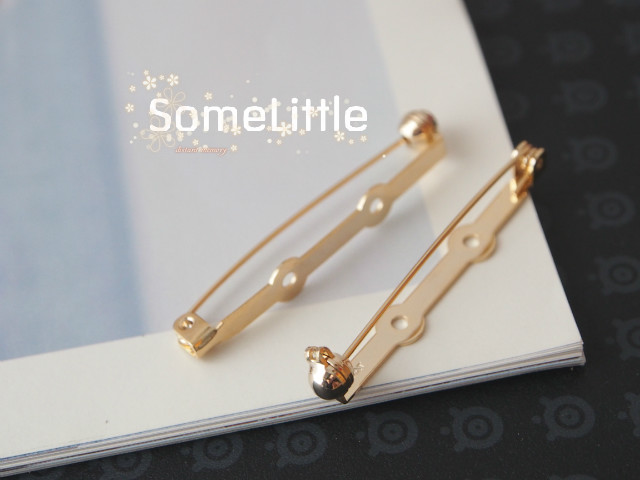 Expensive and kiwa Japan imported DIY handmade No 62 rotary safety pin brooch heart opening pin 46mm