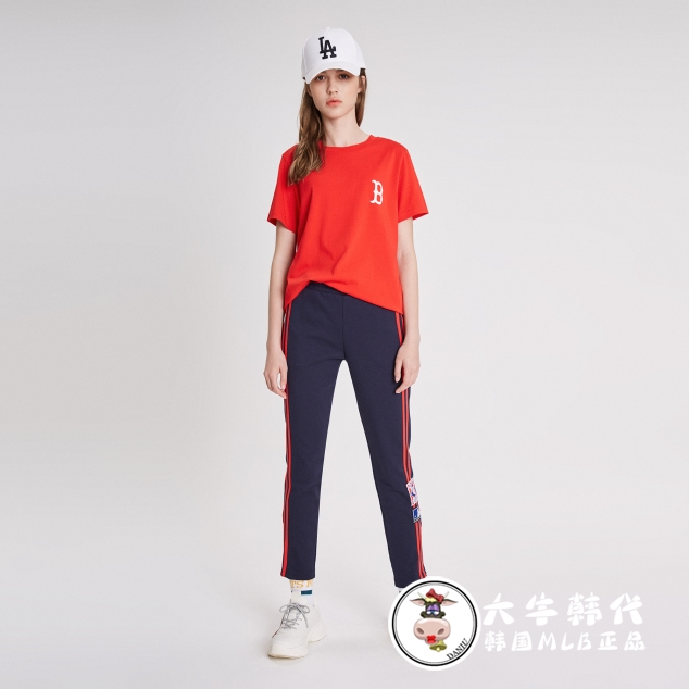 [Da Niu Han] Hàn Quốc MLB chính hãng mùa hè mới Yankees nam và nữ áo thun ngắn tay giản dị - Áo phông thể thao áo thun tập gym