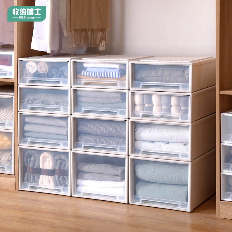 Containing box drawer-style clothes closet plastic home lockers Underwear Clothing laundry Wardrobe Wardrobe containing box