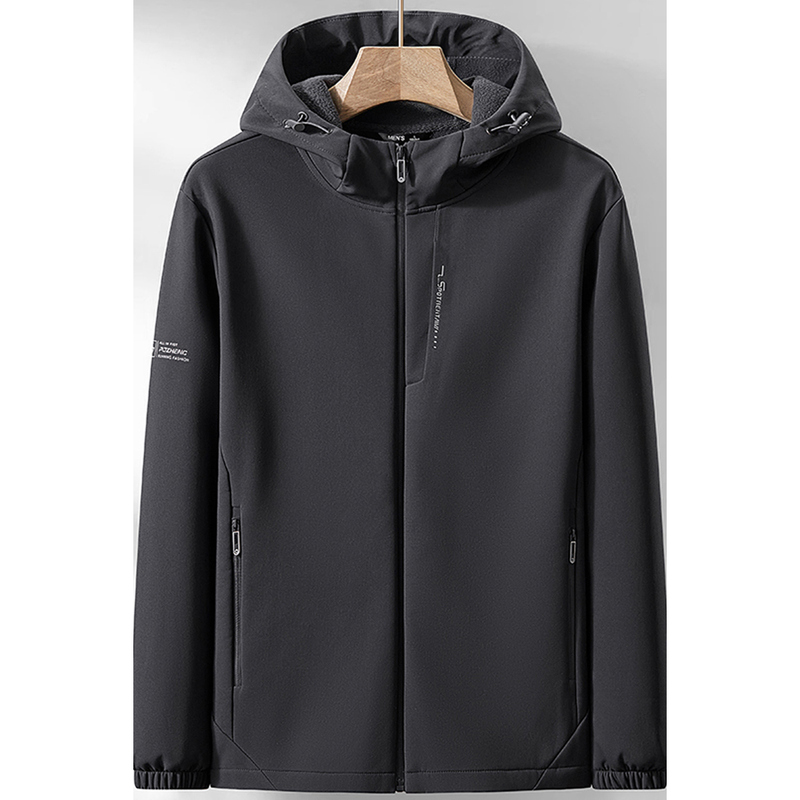 Softshell Jacket, Single-Layer Fleece-Lined Outdoor Jacket, Hooded, Thickened, Windproof and Waterproof Jacket for Men and Women, Travel and Mountaineering Clothing, Trendy Softshell Jacket, Single-Layer Fleece-Lined Outdoor Jacket, Hooded, Thickened, Windproof and Waterproof Jacket for Men and Women, Travel and Mountaineering Clothing, Trendy