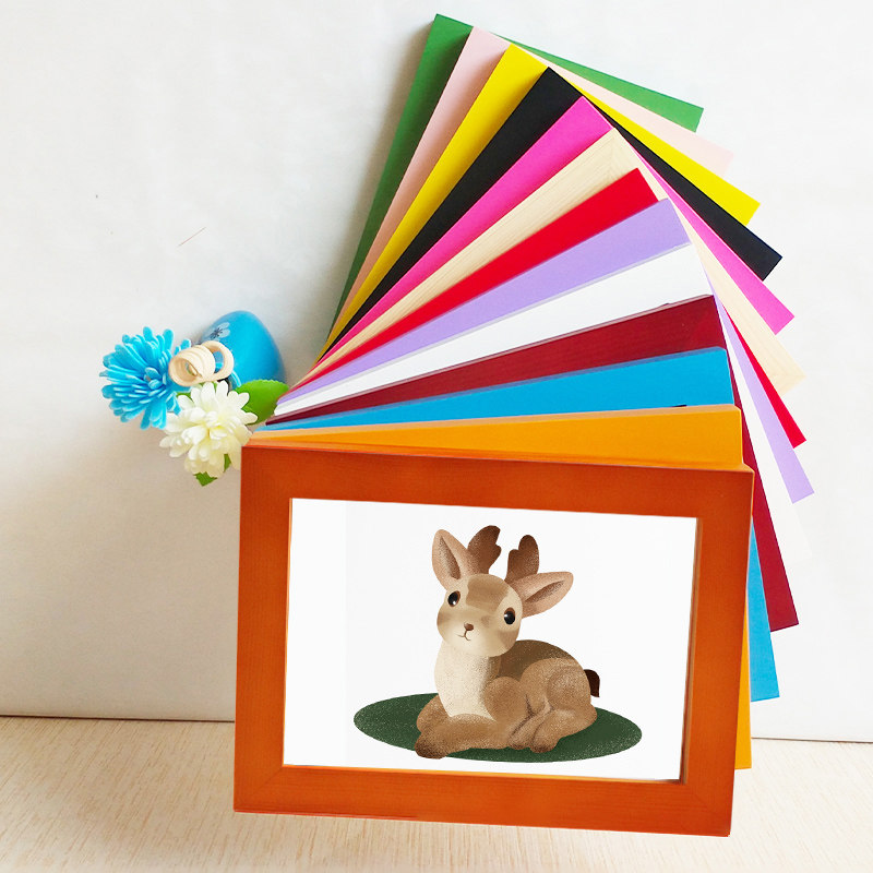 Wooden picture frame Seven-inch photo frame table 12-inch A4a3 photo frame hanging wall Modern simple image frame Children's cartoon frame