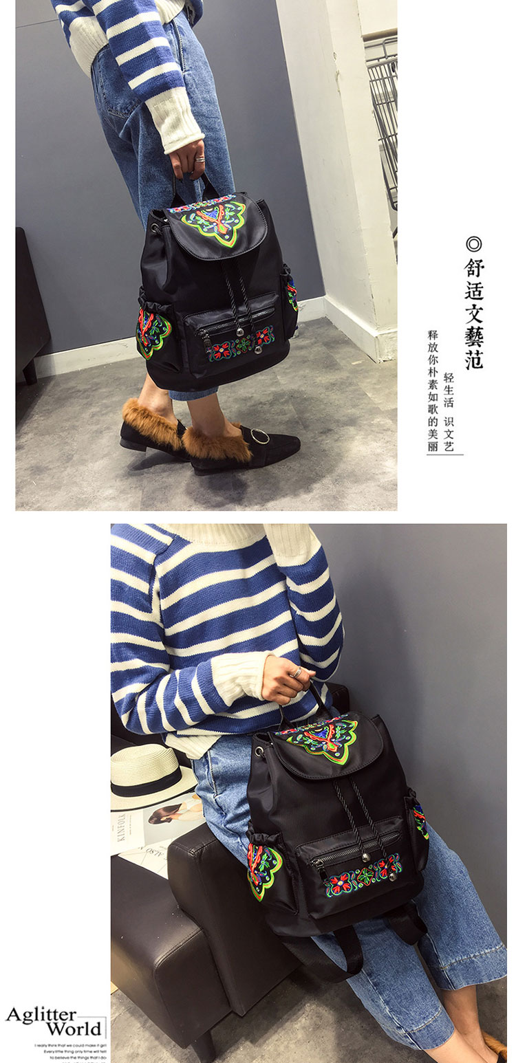 Ba lô vải nylon trung và phụ nữ tuổi già túi mẹ trung niên gió quốc gia không thấm nước Oxford vải du lịch ba lô balo đi học nữ cấp 2