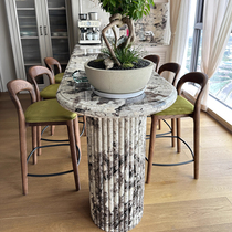 New Chinese style retro solid wood bar chairs hotel club bar high chairs designer black walnut bar chairs high stools