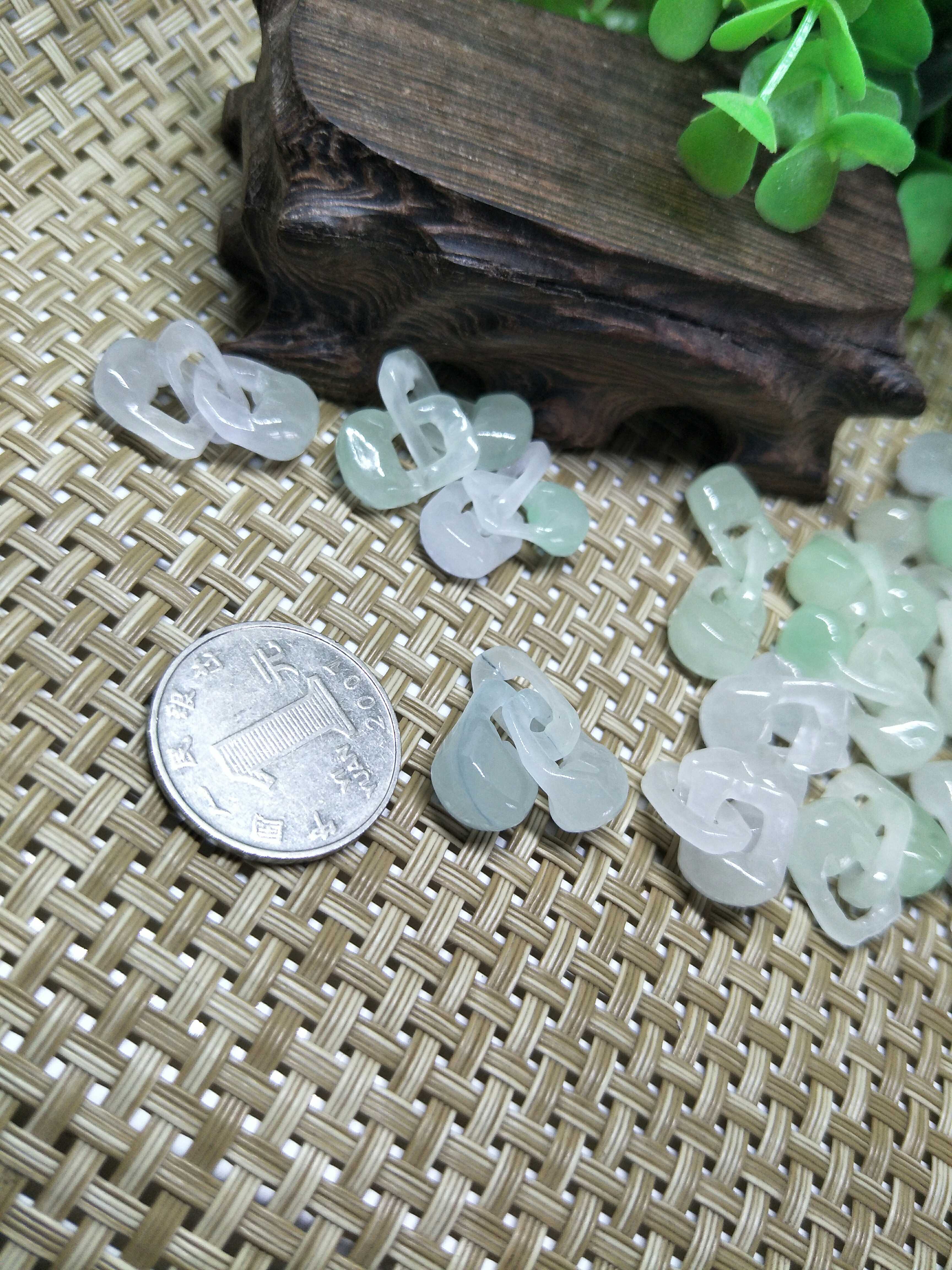 Jade Concentric Lock Jade Bracelet Mặt dây chuyền Vòng chân DIY Trang sức Ngọc tự nhiên - Vòng chân lắc chân nữ bạc ta