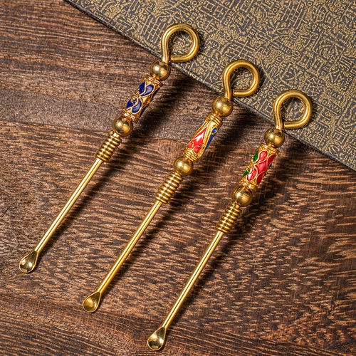 Китайская ветровая давление в цветочных ушах, ухо, латунные ухо, копающие тонкие края и ушные уходы, ушной наушник