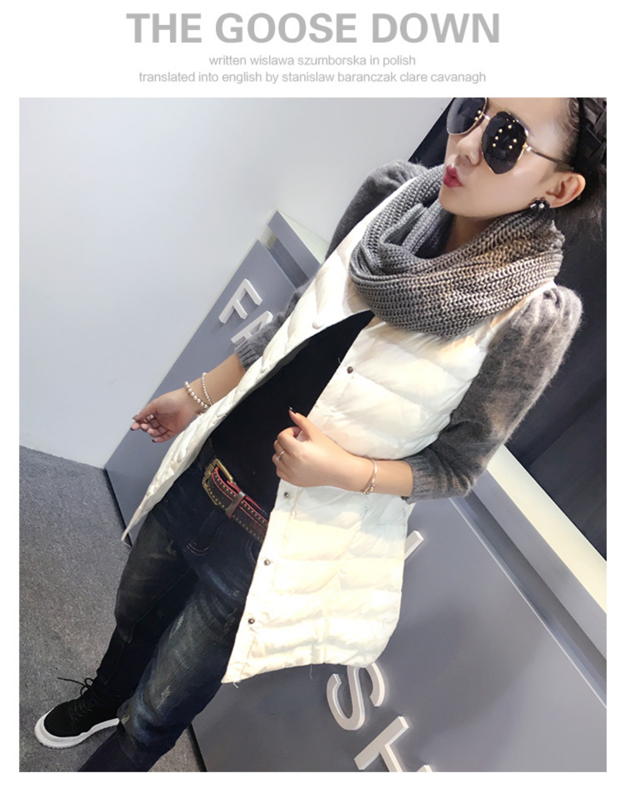 Xuân 2018 mới tay áo bảy điểm đan áo len cotton ấm áp dành cho nữ áo phao parka nữ