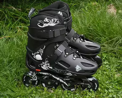 HK fancy brush street flat flower skates Adult large size men and women beginner speed rollerblading flash inline roller skates