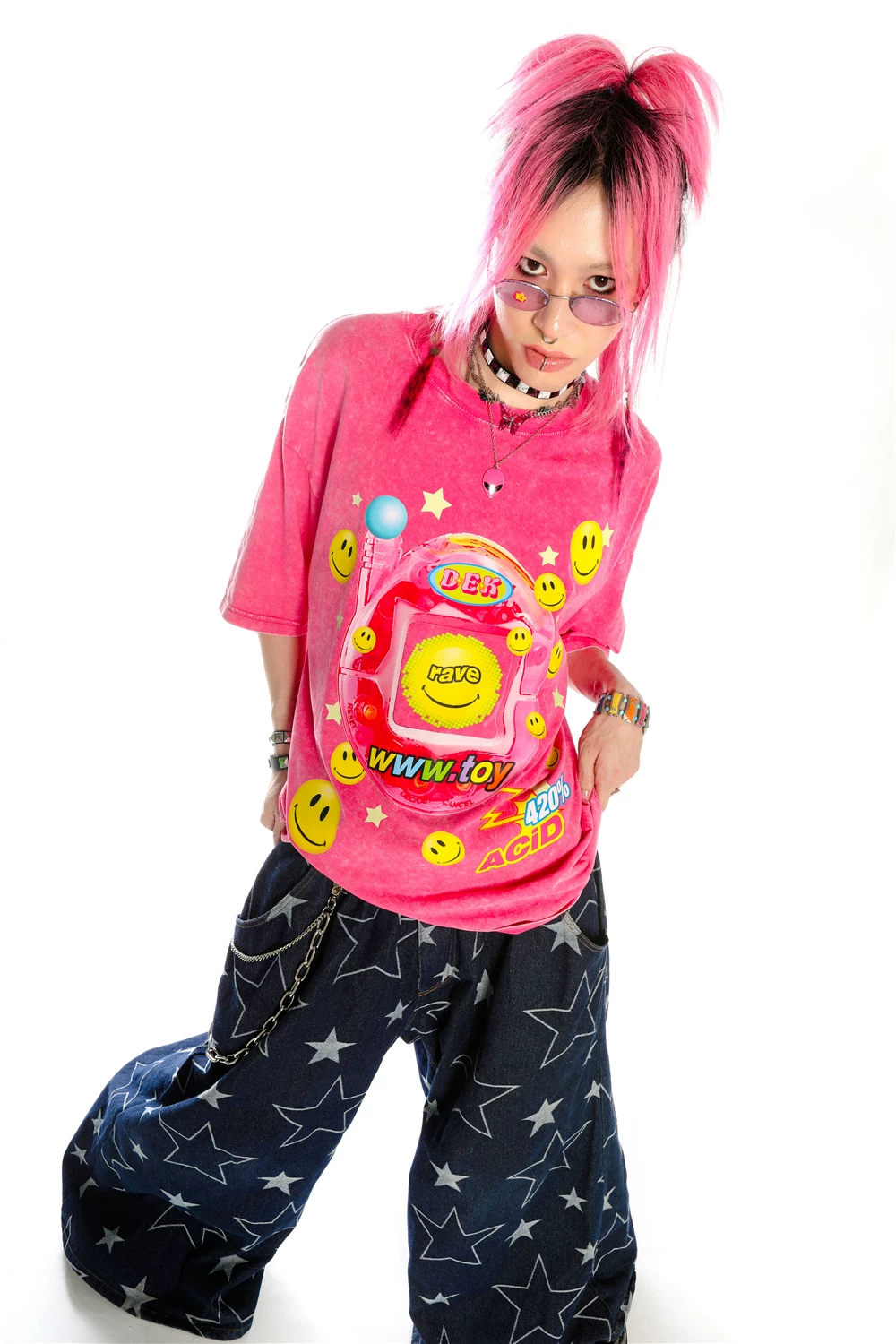 DeadEndkids оригинальная американская ретро Barbie Powder Y2K Millennium Hot Girl Darum Dye свободная футболка