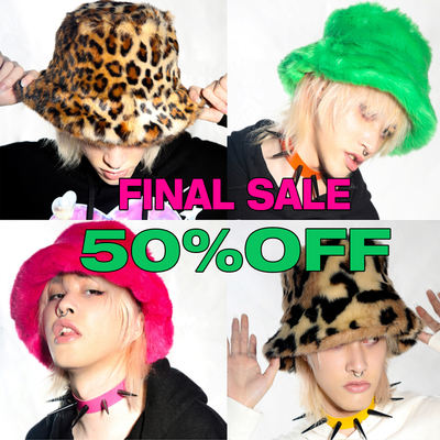 【SALE】 Clearance sale of super value colored fur hats starting from 50% off