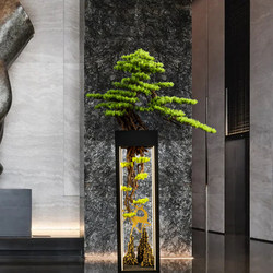 New Creative Artificial Welcoming Pine Bonsai Ornament with a Zen-Inspired Design for Living Room, Chinese-Style Hotel Entrance, Landscape Decoration, and Soft Furnishings