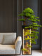 Simulated welcome pine floor-to-ceiling ornaments, large green plant bonsai, hotel villa living room decorations, housewarming gifts for new homes