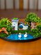 Hotel Table Decoration, Simulated Ornaments, Large Round Table Turntable, Central Table Scene Decoration, Circular Miniature Flower Arrangement Landscape