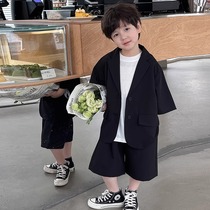 Korean boys suit summer suit childrens summer handsome host suit little boy casual British dress