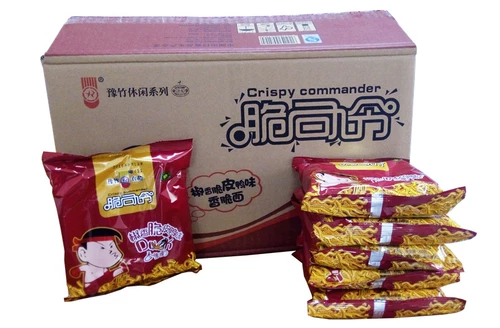Henan Special Products Yuzhu Crispy Commander Ship Pepper Pepper Crispy Duck Flavor 62g*40 Сумка хрустящая лапша