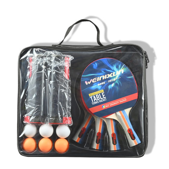 Venison Table Tennis 라켓 세트 메쉬 개폐식 휴대용 포장 세트가있는 Amazon 4-Shot 6 볼