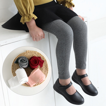 Girls leggings Spring and Autumn wear small middle and Big Baby students students 2018 new white knitted pants Joker