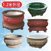 Large round cement flowerpot mold 1 meter 2 outer diameter spring summer autumn and winter bonsai basin Chinese classical abrasive tool liner