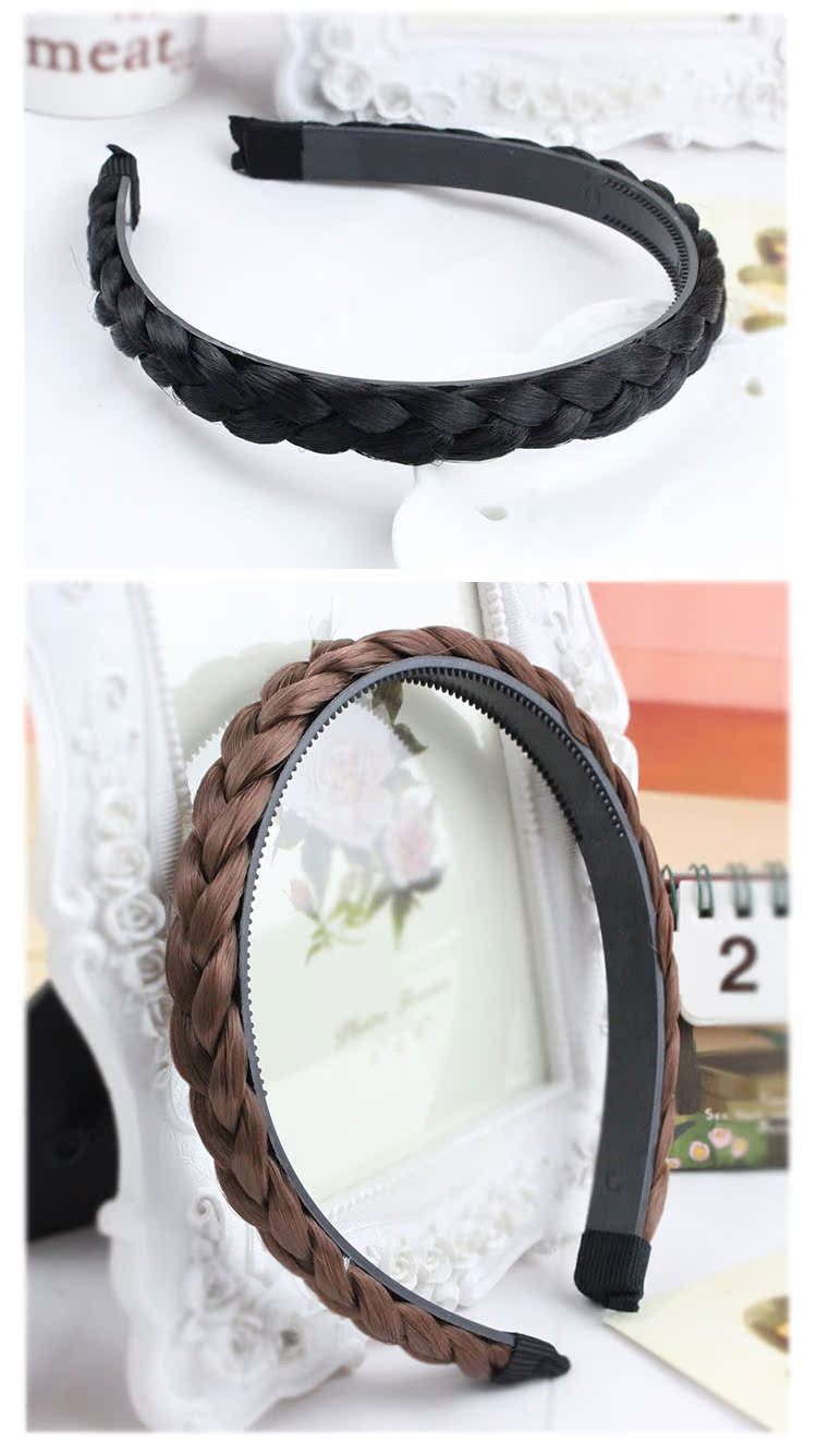 Hair Cave Headwear Phiên bản Hàn Quốc của twist nhỏ tươi 辫 headband headband tóc giả tóc giả bằng tóc với kẹp tóc nữ trang sức nhỏ - Phụ kiện tóc kẹp tóc con bướm