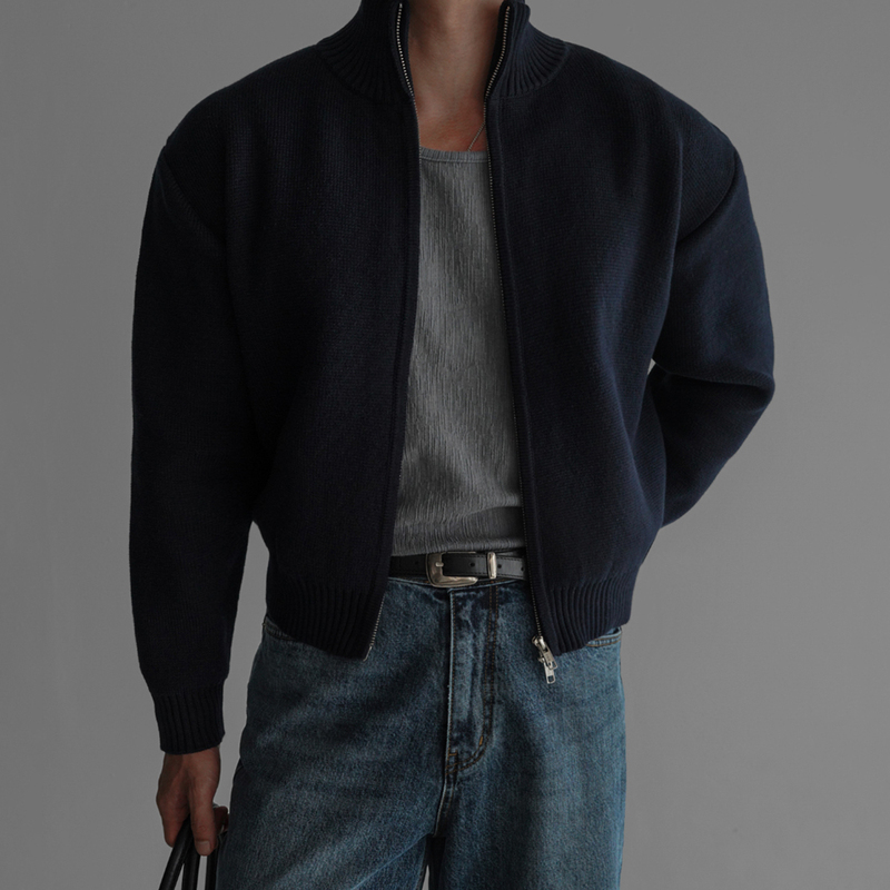 Primas Short Sweater Jacket for Men, Autumn and Winter, High-End Cardigan, Versatile, Thick Knitwear, Old Money Style Primas Short Sweater Jacket for Men, Autumn and Winter, High-End Cardigan, Versatile, Thick Knitwear, Old Money Style