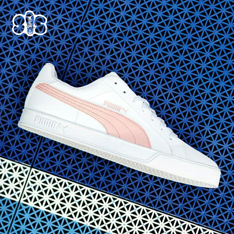 [s o s] Puma SMASH VULC đôi mẫu giày trắng giản dị Liu Wen với đoạn văn giày thể thao nữ trắng