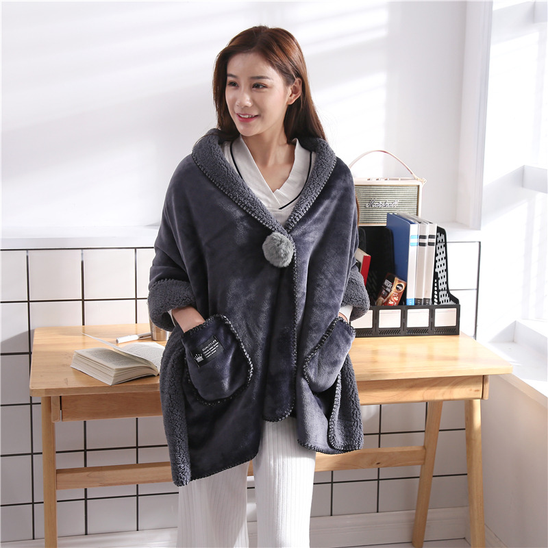 Shawl Blanket Office Small Blanket Women's Afternoon Nap Blanket Thickened Winter Afternoon Cover Leg Sloth blanket Quilt Cover