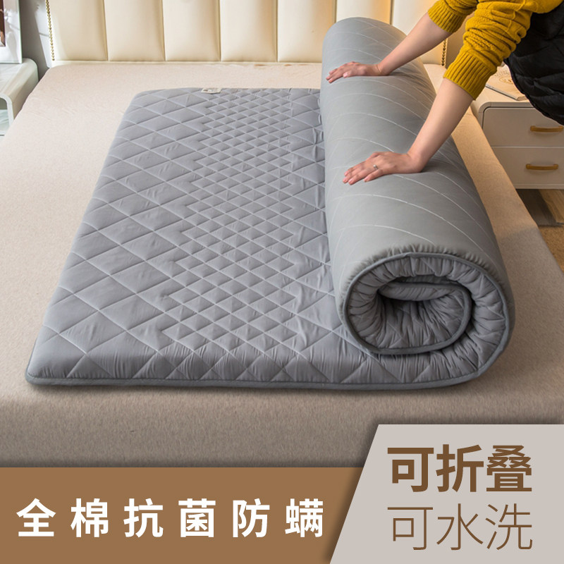 Antibacterial anti-mite full cotton mattress upholstered home anti-slip tatami mat student Dormitory Single Thin cushion Padded Bedding