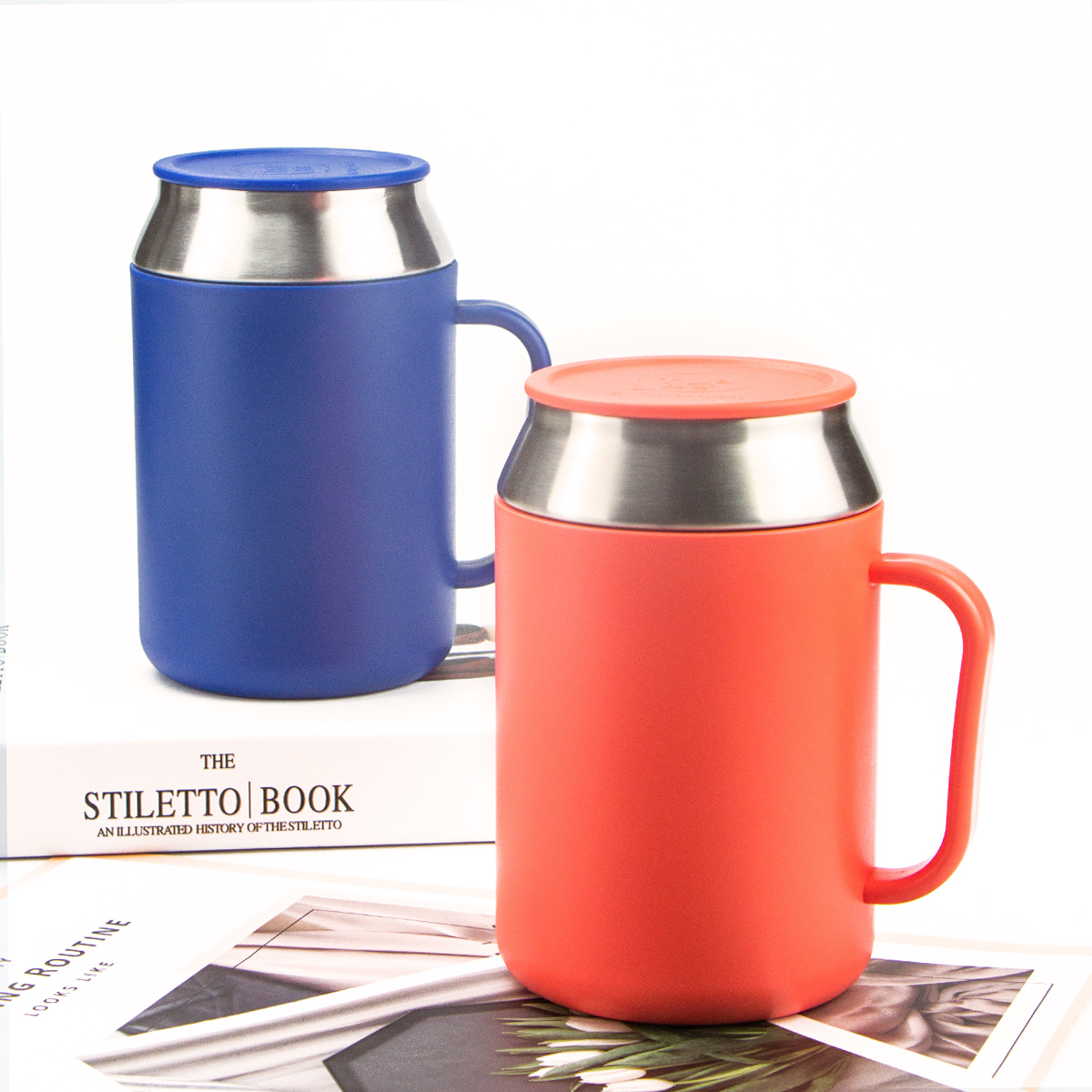 Special 100 whirlpool insulated cup 400ml stainless steel sepal warm cup with tea lid handle office drinking water coffee cup