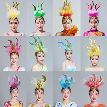 Dance Headwear Performance Headwear New Adult Dance Head Flower Show Headwear Floral Opening Dance Costume Headwear