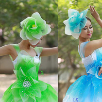Dance Head Flower Show Headwear Floral Opening Modern Dance Performance Props Accessories Mudan Flowers Headwear Square Dance Head Flower