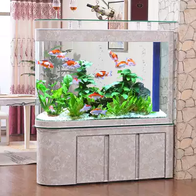 Yujule customizable bullet screen double-sided fish tank aquarium 1 2 meters household living room Xuan view partition