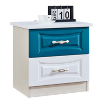 Simple modern bedroom bedside table Blister paint glass surface economical storage cabinet