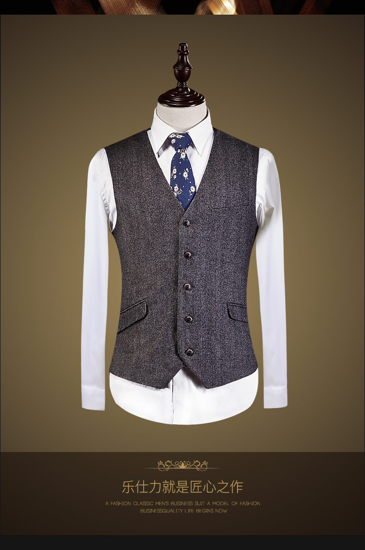 Bộ đồ vest nam mỏng màu xám phù hợp với trang phục công sở nam giản dị của Anh - Suit phù hợp áo vest nam đẹp