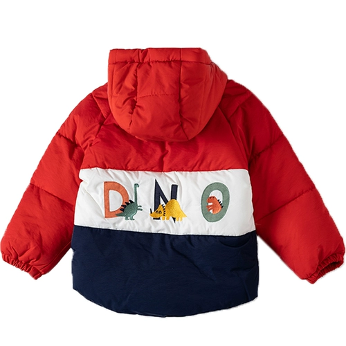 Зимний пуховик для мальчиков, красная детская куртка, увеличенная толщина