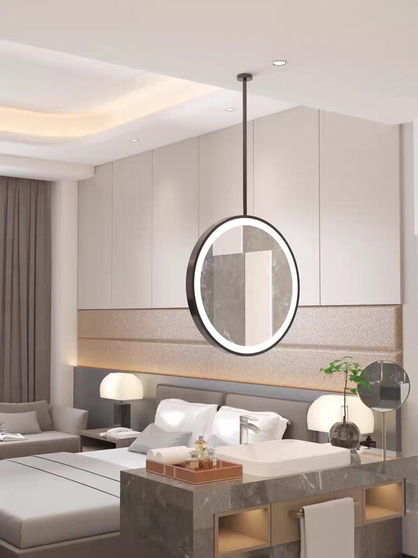 Led Light Bathroom Round Smart Bathroom Mirror with Light, Hanging Mirror, Makeup Mirror, Bathroom Mirror, Hanging Mirror for Hotel Led Light Bathroom Round Smart Bathroom Mirror with Light, Hanging Mirror, Makeup Mirror, Bathroom Mirror, Hanging Mirror for Hotel