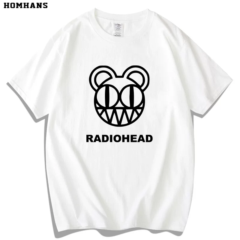 Красная корейская Radio Commander Radiohead Rock Band футболка с коротким рукавом электронная музыка лета свободный крой