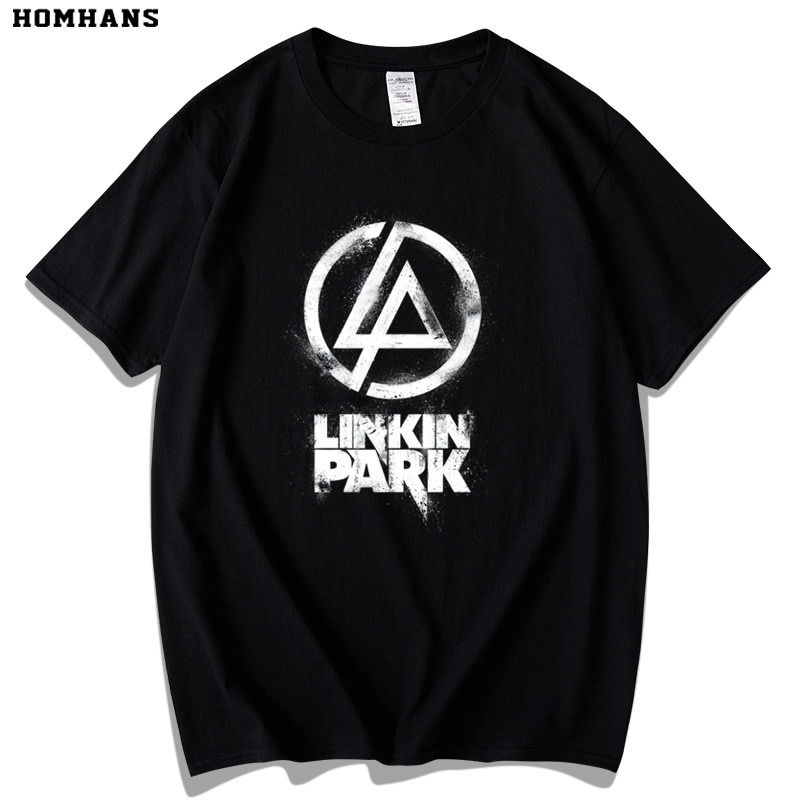 Red Korean Linkin Park Short-Sleeved T-Shirt for Men and Women, Linkin Park European and American Music Rock Band Trendy Pure Cotton Loose Fit Red Korean Linkin Park Short-Sleeved T-Shirt for Men and Women, Linkin Park European and American Music Rock Band Trendy Pure Cotton Loose Fit