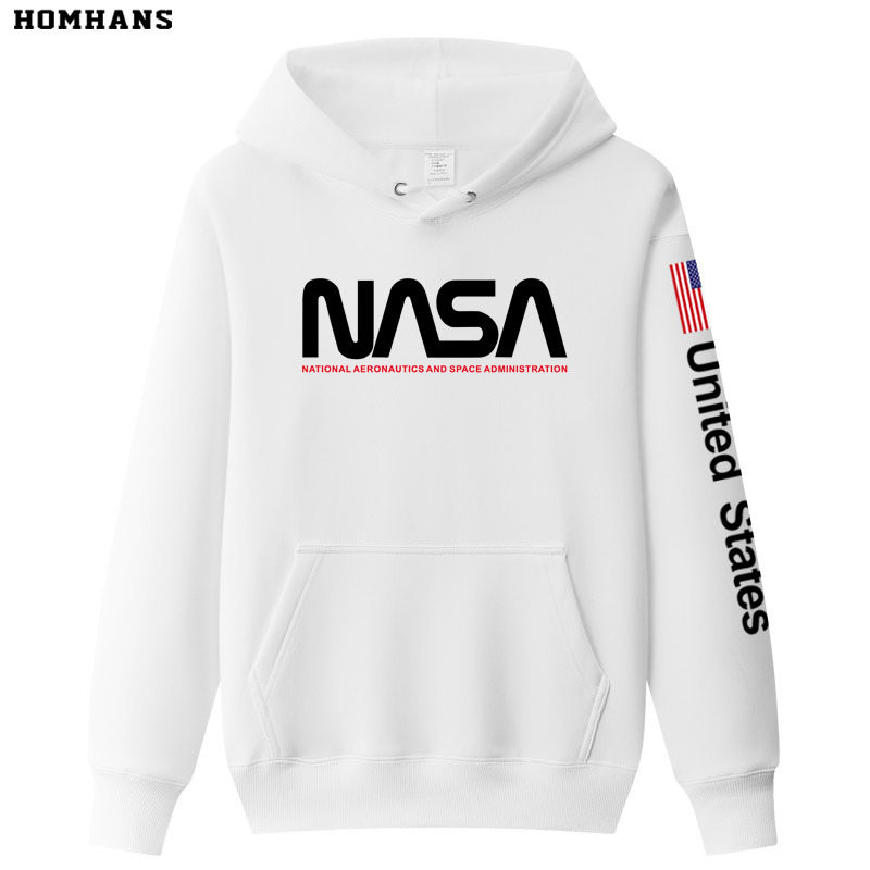 Red Korean Ultra-Soft Velvet Pure Cotton Sweatshirt, Thickness Optional, Nasa (National Aeronautics and Space Administration) for Space and Astronomy Enthusiasts, Casual and Trendy