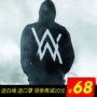 Đỏ Han Ellen Walker DJ dây kéo áo thun hoodie áo len Alan Walker âm thanh điện tử Faded áo khoác nam giới và phụ nữ triều áo nỉ hoodie