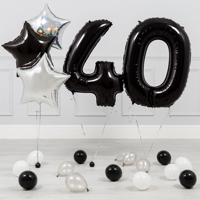 ins style Nordic Wind sends a 40 inch black digital balloon birthday decoration for balloon decoration birthday