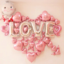 Tanabata confession romantic birthday wedding room celebration dress up aluminum foil letter balloon arrangement package