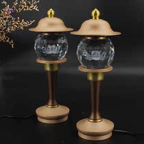 For Buddha led lantern lotus flower Buddha supply lamp pair plug-in household Buddha front lamp lotus lamp Crystal Lotus lamp