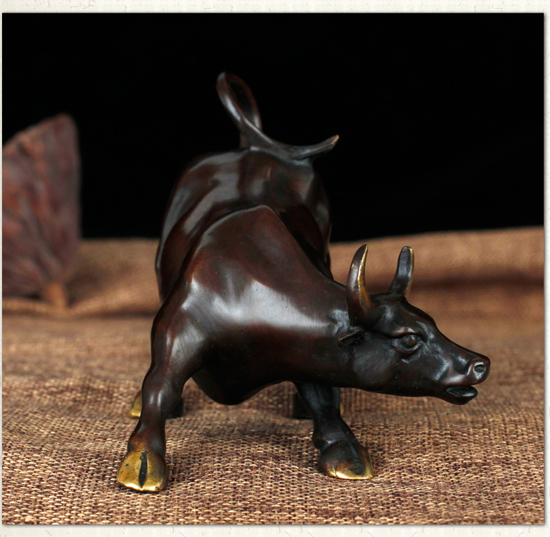 Gong Fuhai kèn đồng nguyên chất Wall Street gia súc trang trí nhà đồng gia súc xe trang trí thủ công xe trang sức đồ trang sức phòng ngủ đẹp cho nữ