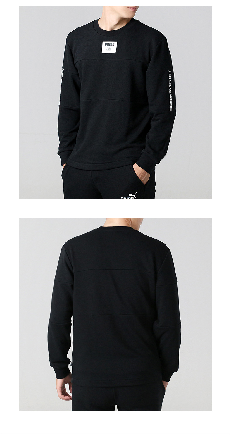 PUMA Hummer Men 2018 Thu mới Áo khoác lửng tròn Cổ áo Áo len thể thao Áo thun 853799-01 áo hoodie nam