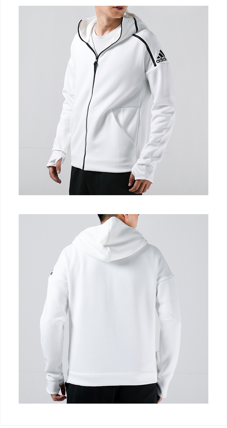 Áo khoác Adidas nam 2019 xuân ZNE trùm đầu thể thao cardigan trắng chạy áo khoác cỡ lớn CY9903 áo gió chạy bộ