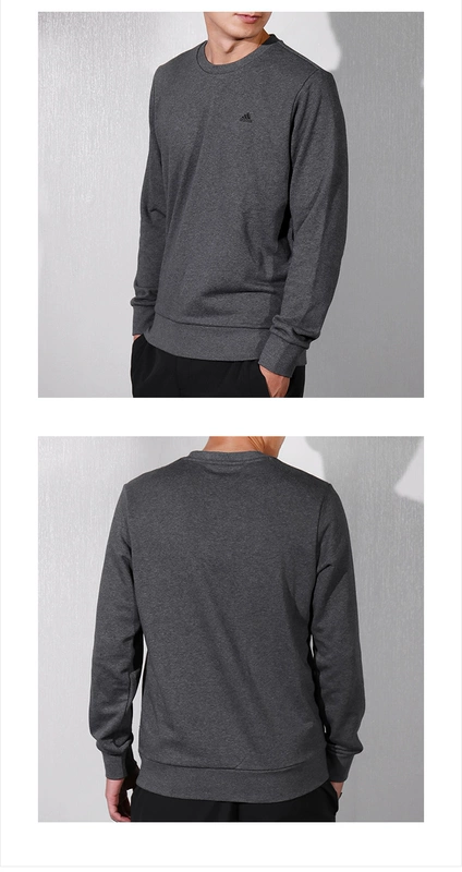 Adidas Adidas Men Tops 2018 Winter Black Sportswear Áo len cổ tròn Áo thun DT2504