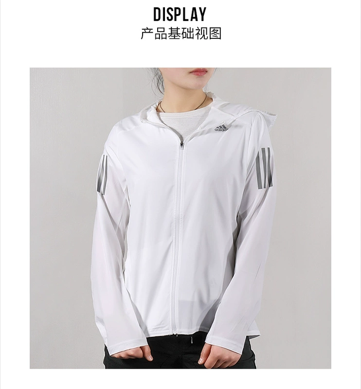 Áo khoác nữ Adidas 2019 mùa xuân mới trùm đầu áo khoác chống gió thể thao tập thể dục áo gió DQ2603 - Áo gió thể thao